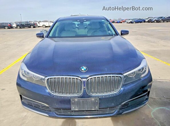WBA7J2C52JB246288 2018 BMW 7 SERIES Blue Widok z tyłu