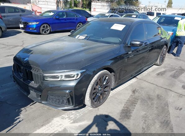 WBA7T2C00MCF54348 2021 BMW 7 SERIES Black Առջևի ձախ երեք քառորդ տեսարան