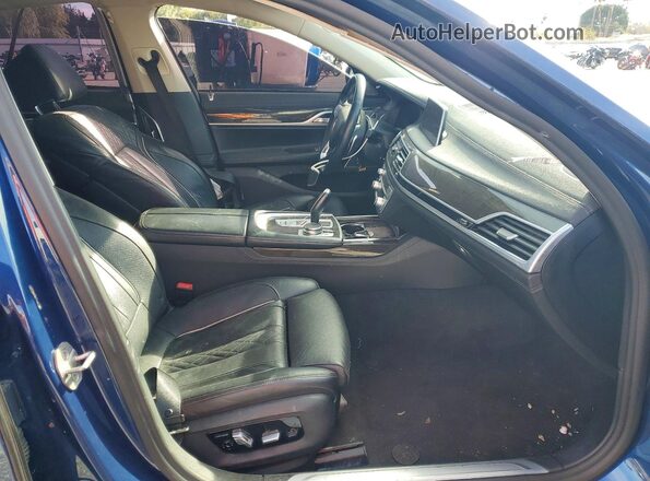 WBA7T2C06NCH58234 2022 BMW 7 SERIES Blue Widok wnętrza z przodu