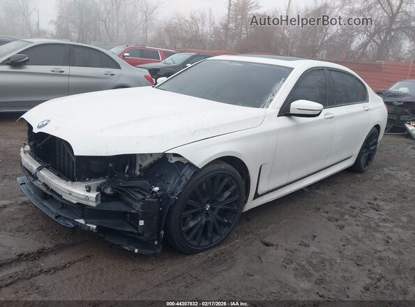 WBA7U2C02MCF48645 2021 BMW 7 SERIES White წინა მარცხენა ხედი სამი მეოთხედიდან