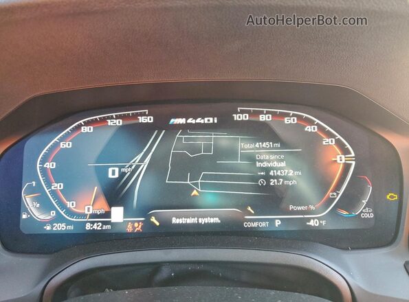 WBA83AP01PCM21446 2023 BMW M4 Black Vista del cuadro de instrumentos