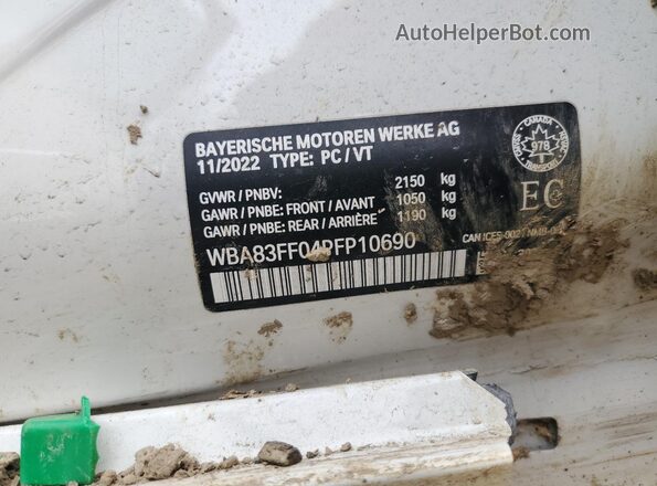 WBA83FF04PFP10690 2023 BMW 3 SERIES White ძრავის განყოფილების ხედი