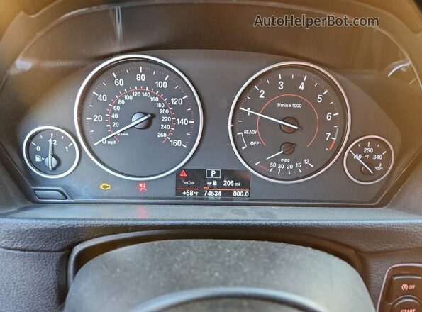WBA8B3C52GK383747 2016 BMW 3 SERIES Gray Widok zestawu wskaźników