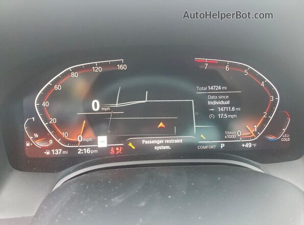 WBAAE2C09RCN70245 2024 BMW 8 SERIES Black Սարքավորումների վահանակի տեսք
