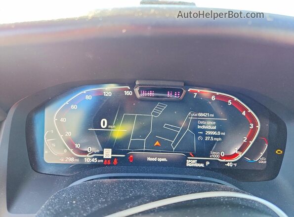 WBADZ2C0XLCE05137 2020 BMW 8 SERIES Orange Instrument cluster view