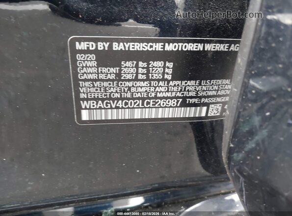WBAGV4C02LCE26987 2020 BMW 8 SERIES Dark Blue Вид підкапотного простору