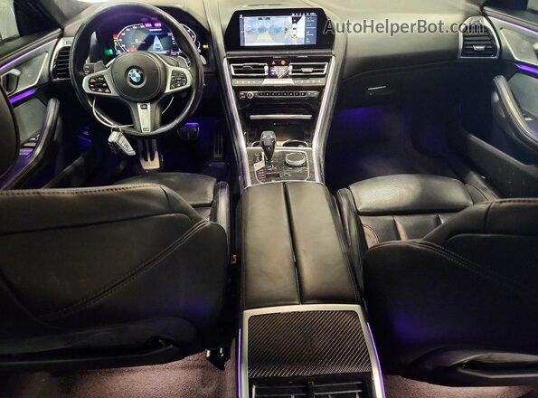 WBAGV8C02MCG14191 2021 BMW M8 White Առջևի վահանակի տեսք