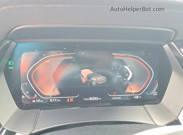 WBAHF3C06MWX25780 2021 BMW Z4 Black Вид щитка приладів
