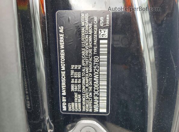 WBAHF3C06MWX25780 2021 BMW Z4 Black Вид підкапотного простору