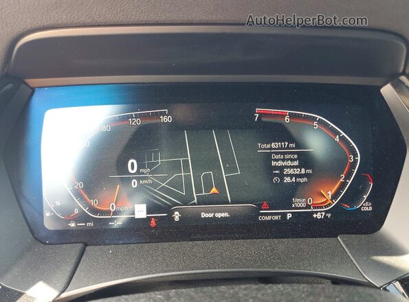 WBAHF3C09NWX78782 2022 BMW Z4 Black Вид щитка приладів