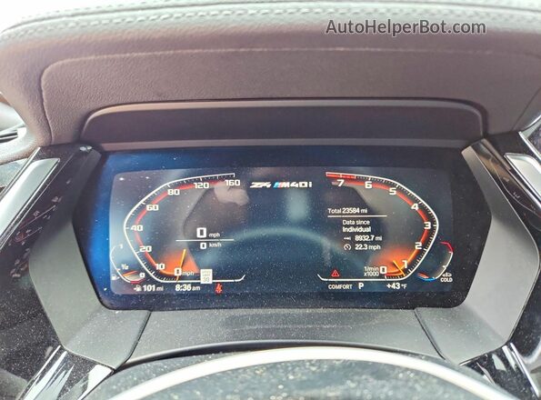 WBAHF9C07LWW69348 2020 BMW Z4 Красный Вид щитка приборов