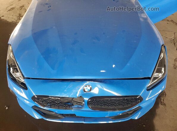 WBAHF9C07NWX48201 2022 BMW Z4 Blue Rear interior view