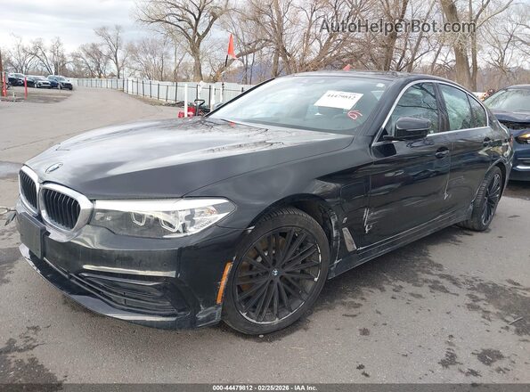 WBAJA9C54KB253601 2019 BMW 5 SERIES Black წინა მარცხენა ხედი სამი მეოთხედიდან