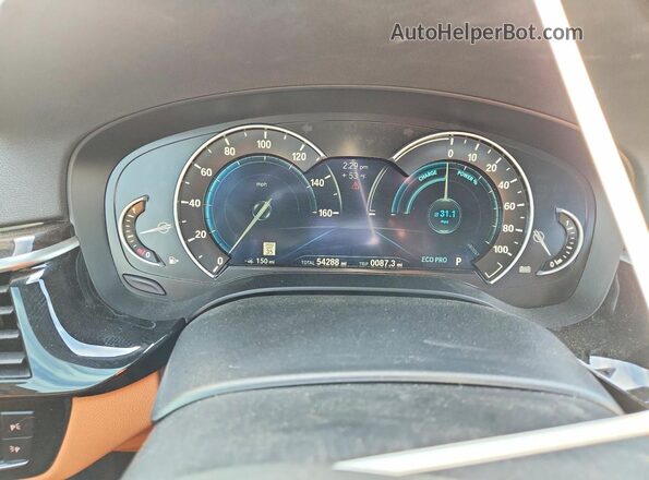 WBAJA9C58KB388175 2019 BMW 5 SERIES Blue Սարքավորումների վահանակի տեսք