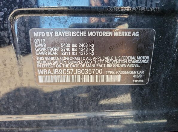 WBAJB9C57JB035700 2018 BMW M5 Blue 