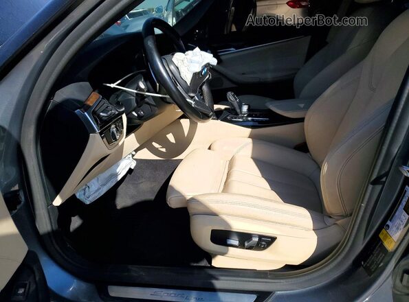 WBAJR3C06LWW76409 2020 BMW 5 SERIES Black Widok wnętrza z przodu