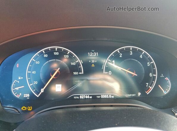 WBAJV6C50KBK08349 2019 BMW 6 SERIES Maroon Սարքավորումների վահանակի տեսք