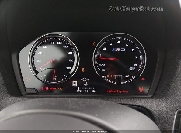 WBS2U7C51K7D42401 2019 BMW M2 Красный Вид задних сидений