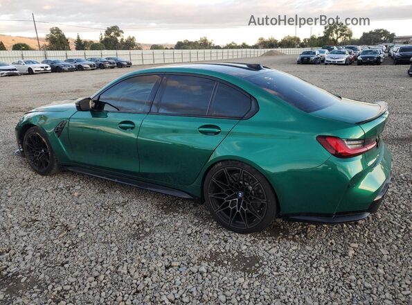 WBS33AY08PFN61772 2023 BMW M3 Зеленый Задняя левая четверть