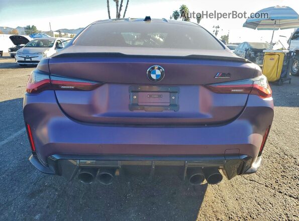 WBS33AZ02RCN79431 2024 BMW M4 Purple Rear view