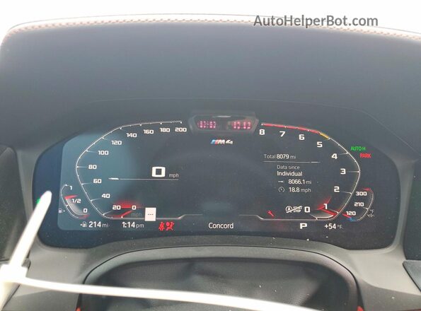 WBS33BA04PCL22253 2023 BMW M4 Белый Вид щитка приборов
