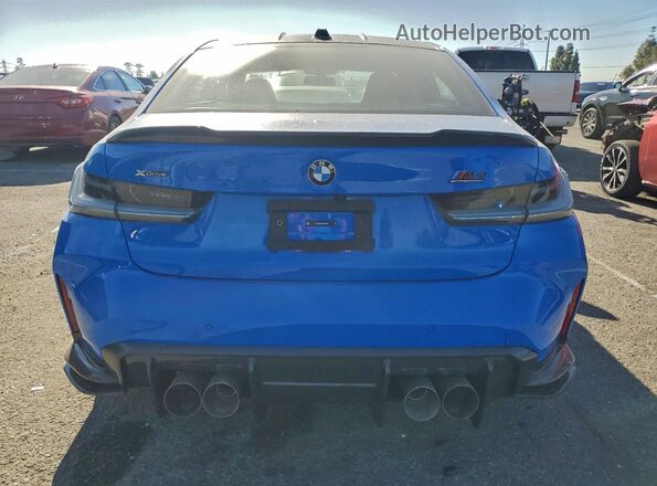 WBS33HJ07SFU28948 2025 BMW M3 Blue უკანა ხედი