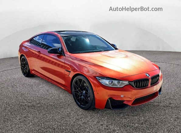 WBS3R9C51GK708487 2016 BMW M4 Orange Trasero izquierdo