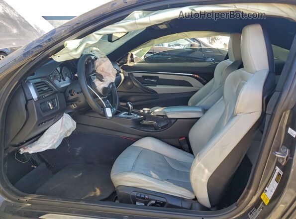 WBS3R9C55GK338323 2016 BMW M4 Gray Widok wnętrza z przodu
