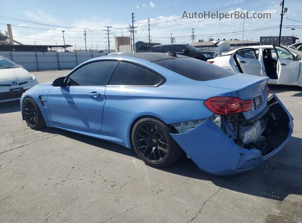 WBS3R9C56GK338007 2016 BMW M4 Blue Trasero izquierdo