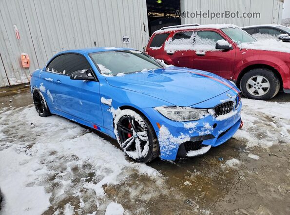WBS3U9C50GP969045 2016 BMW M4 Blue Delantero derecho