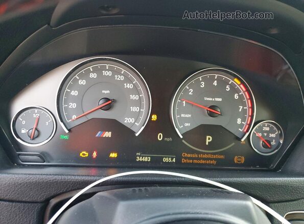 WBS3U9C55HP970595 2017 BMW M4 Black Вид щитка приладів