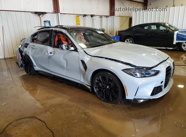 WBS43AY05PFR41964 2023 BMW M3 Gray Przód prawy