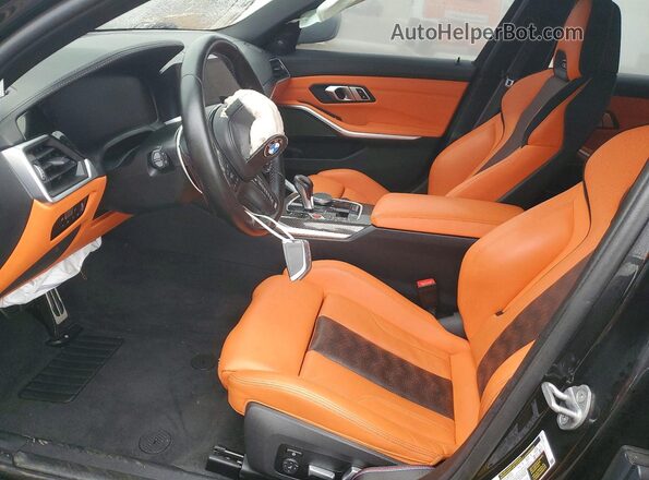 WBS43AY08NFM38006 2022 BMW M3 Black Vista interior delantera