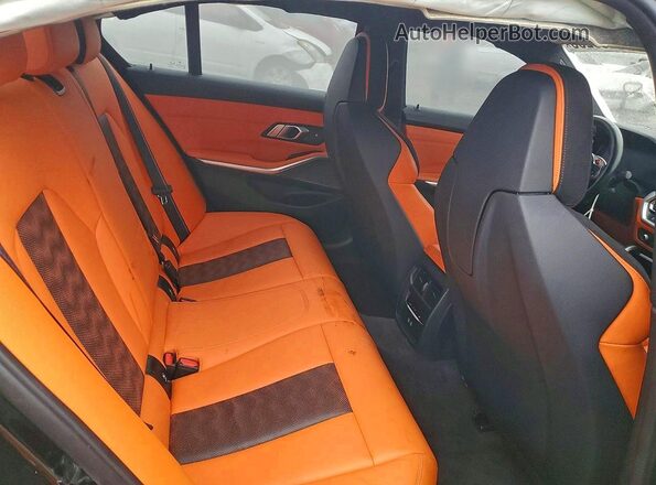 WBS43AY08NFM38006 2022 BMW M3 Black Vista de los asientos traseros
