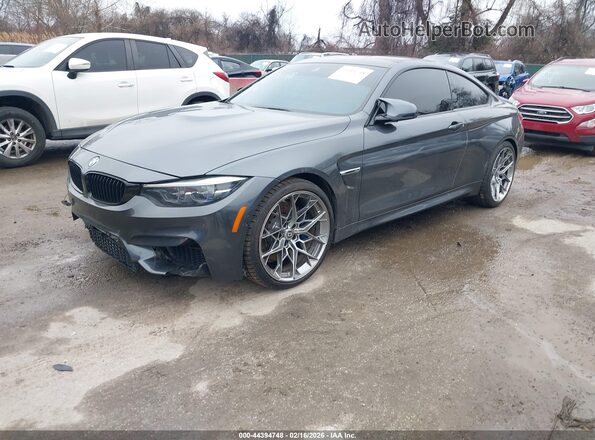 WBS4Y9C50JAC87675 2018 BMW M4 Gray წინა მარცხენა ხედი სამი მეოთხედიდან