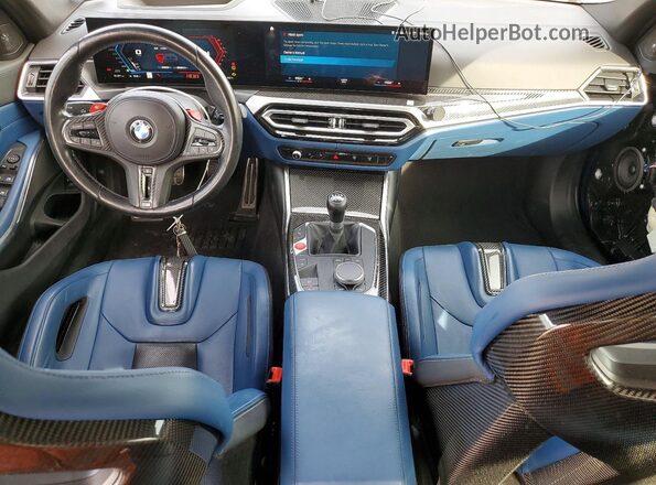 WBS53AY09RFR65899 2024 BMW M3 Blue Dashboard view