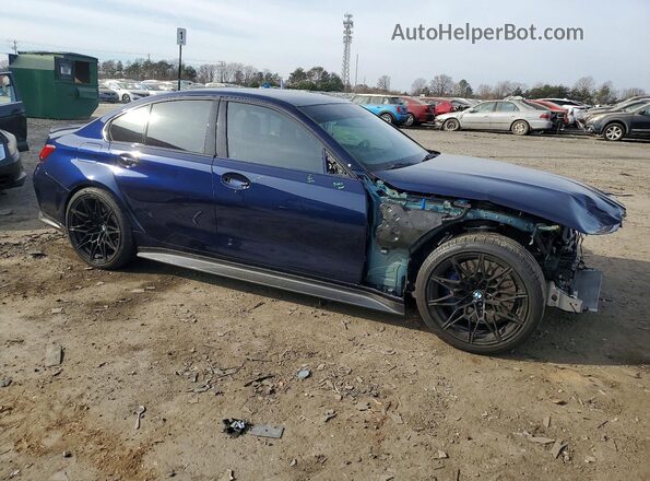 WBS53AY09RFR65899 2024 BMW M3 Blue Front right