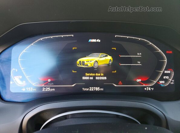 WBS53AZ00MCF87693 2021 BMW M4 Green ხელსაწყოთა პანელის ხედი