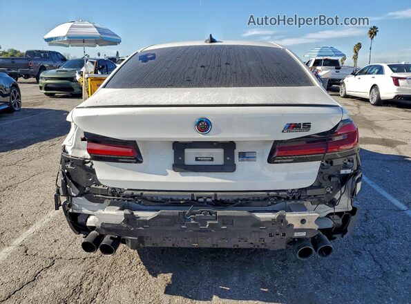 WBS83CH01NCJ40475 2022 BMW M5 White Vista trasera