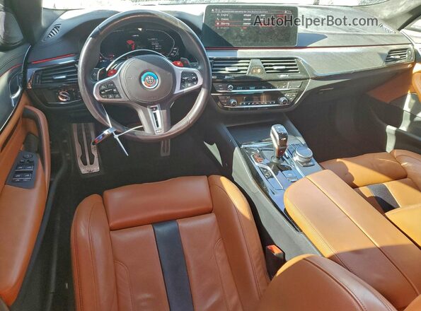 WBS83CH01NCJ40475 2022 BMW M5 White Vista del salpicadero