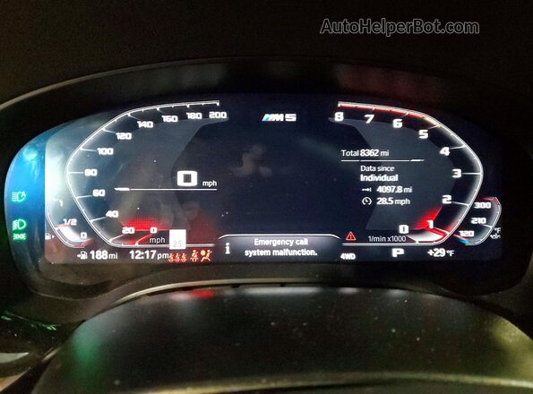WBS83CH03PCL49056 2023 BMW M5 White Vista del cuadro de instrumentos