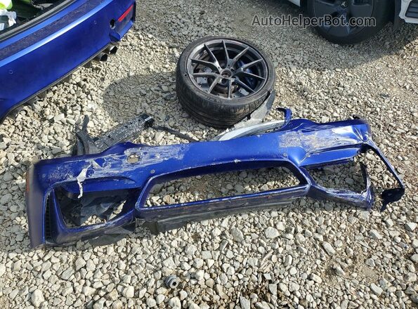 WBS8M9C58J5L00532 2018 BMW M3 Blue ძრავის განყოფილების ხედი