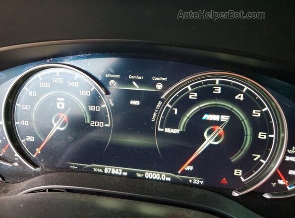 WBSJF0C51KB284992 2019 BMW M5 Black 