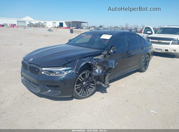 WBSJF0C54JB282104 2018 BMW M5 Black წინა მარცხენა ხედი სამი მეოთხედიდან