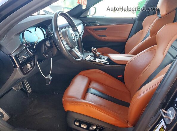 WBSJF0C54KB447585 2019 BMW M5 Black წინა სალონის ხედი