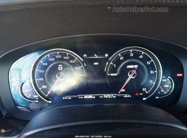 WBSJF0C58KB447976 2019 BMW M5 Gray უკანა სავარძლების ხედი