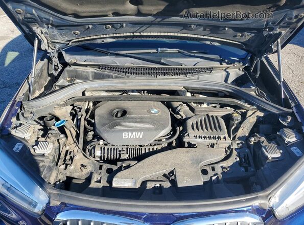 WBXHT3C37GP884279 2016 BMW X1 Blue ძრავის განყოფილების ხედი
