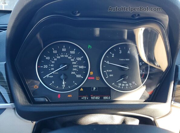 WBXHT3C37GP884279 2016 BMW X1 Blue ხელსაწყოთა პანელის ხედი