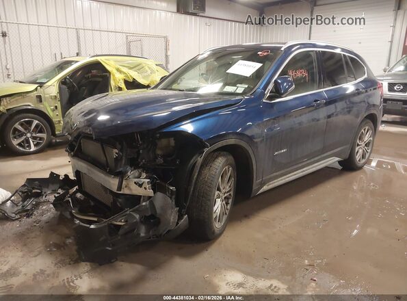 WBXHT3C38GP887188 2016 BMW X1 Blue Передня ліва чверть