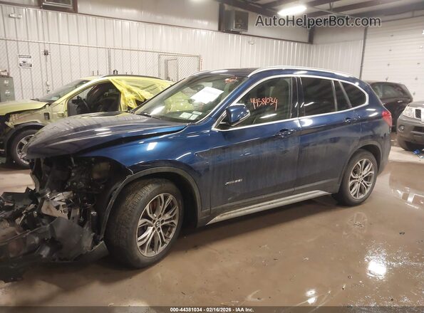 WBXHT3C38GP887188 2016 BMW X1 Blue Панорамний вид салону 360°